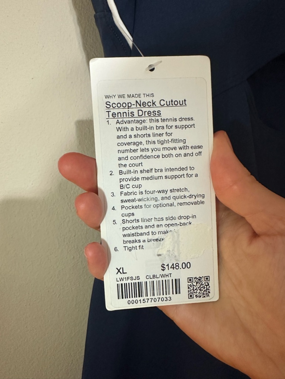 LULU Navy & White Tennis Dress - Picture 3 of 4